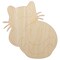 Cat Backside Unfinished Wood Shape Piece Cutout for DIY Craft Projects